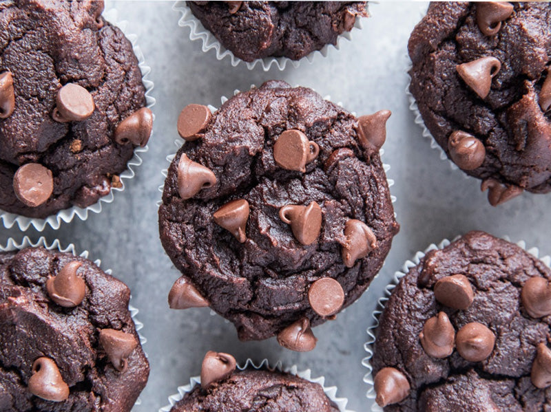 Paleo Double Chocolate Banana Bread Muffins