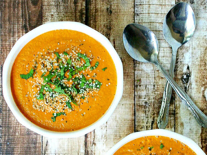 Raw Vegan Tomato Basil Soup