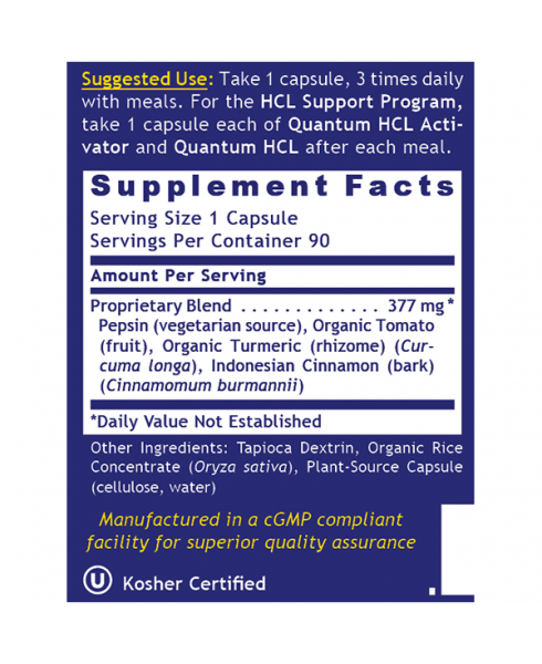Quantum HCL Activator, 90 vcaps