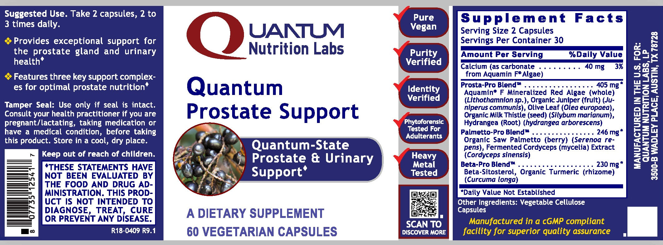 Quantum Prostate Support, 60 vcaps