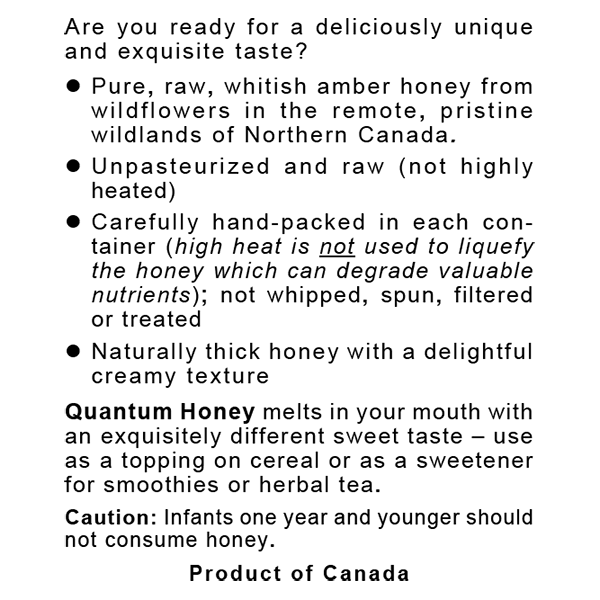 Quantum Raw Honey (Wildland Gold) - 1 lb