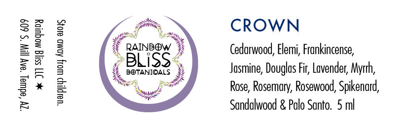 Rainbow Bliss Botanicals, Aromatherapy, Crown Chakra, 5ml