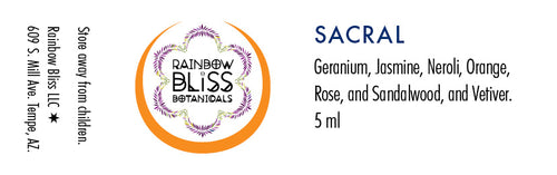 Rainbow Bliss Botanicals, Aromatherapy, Sacral Chakra, 5ml