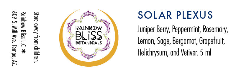 Rainbow Bliss Botanicals, Aromatherapy, SOLar PleXus Chakra, 5ml