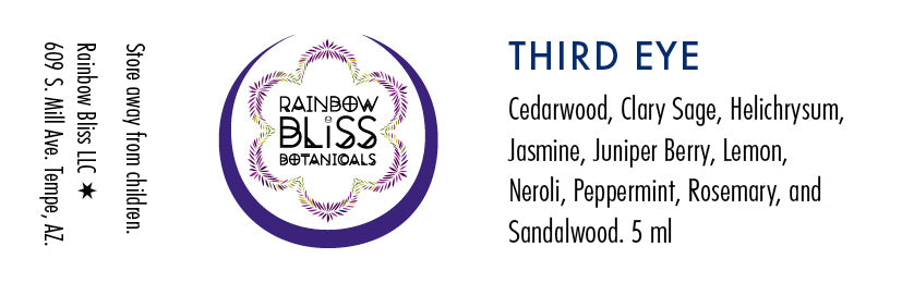 Rainbow Bliss Botanicals, Aromatherapy, Third Eye Chakra, 5ml
