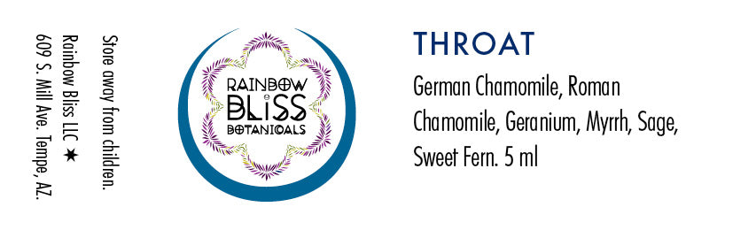 Rainbow Bliss Botanicals, Aromatherapy, Throat Chakra, 5ml