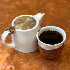 Herbal tea and Freeform local roast coffee